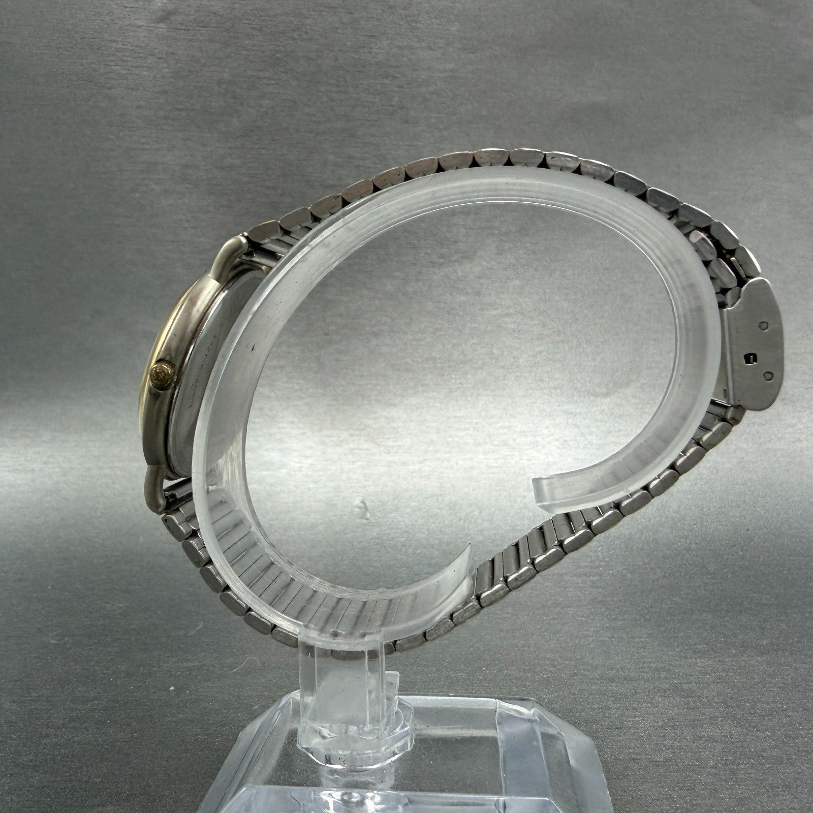 Seiko Toyota Watch Men 31mm Silver Dial Two Tone Round V321-6020 New Battery6