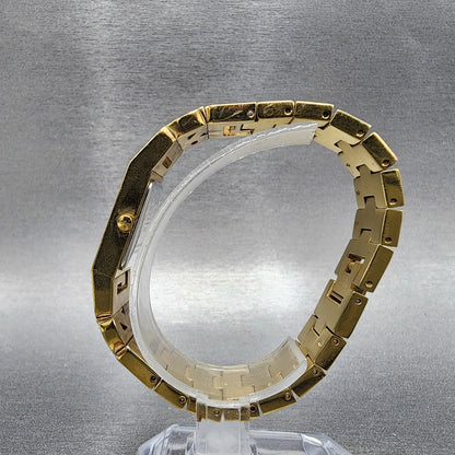 Dolce & Gabbana Tank Watch Women 17mm Silver Dial Gold Tone Rectangle New Batt6