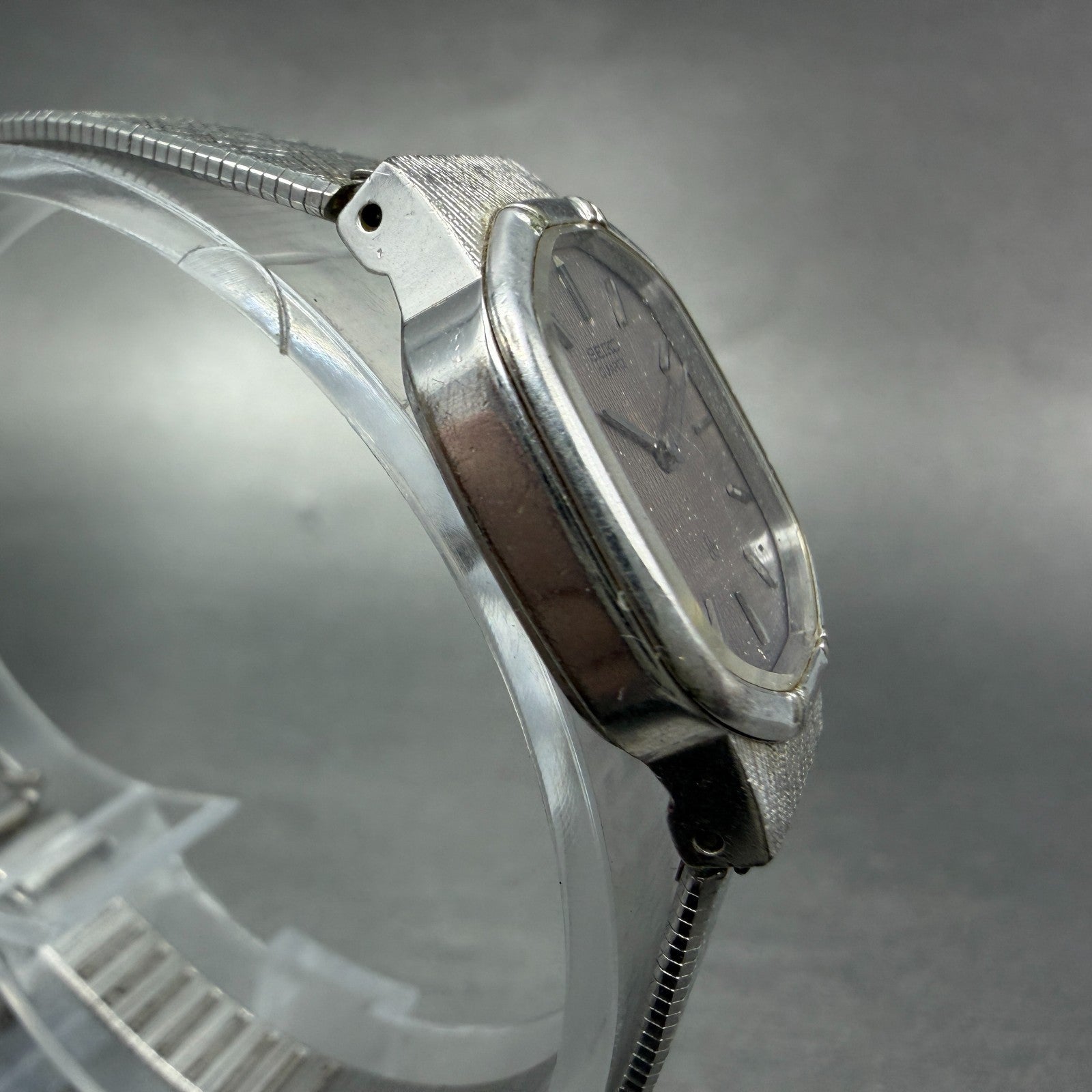 Seiko Watch Women 19mm Silver Dial Silver Tone Octagon 1400-5460 New Battery3