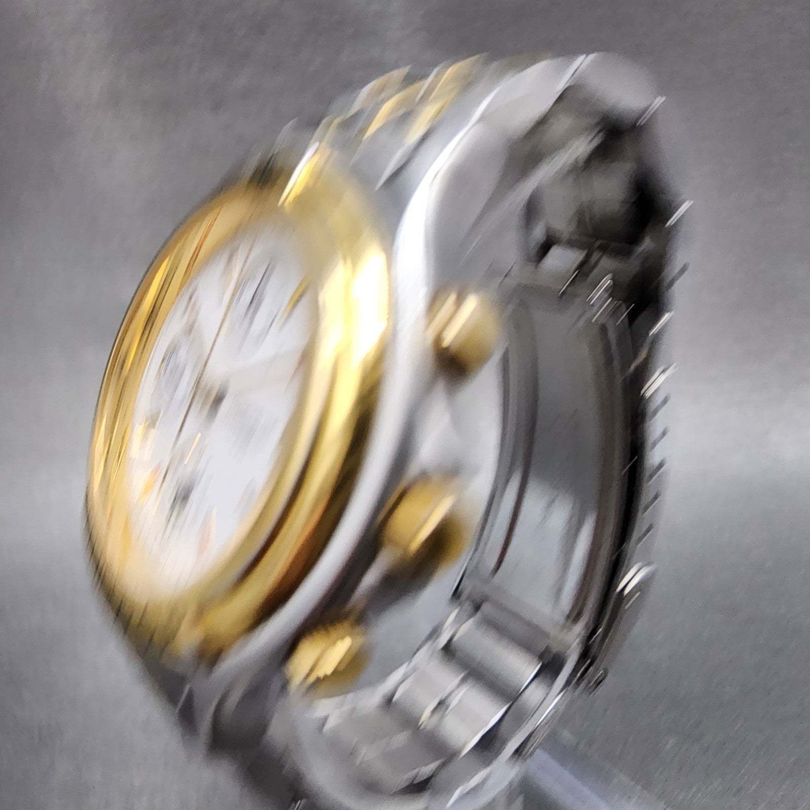 Orient Kenwood Cup Chronograph Watch Men 40mm White Dial Two Tone Date New Batt2