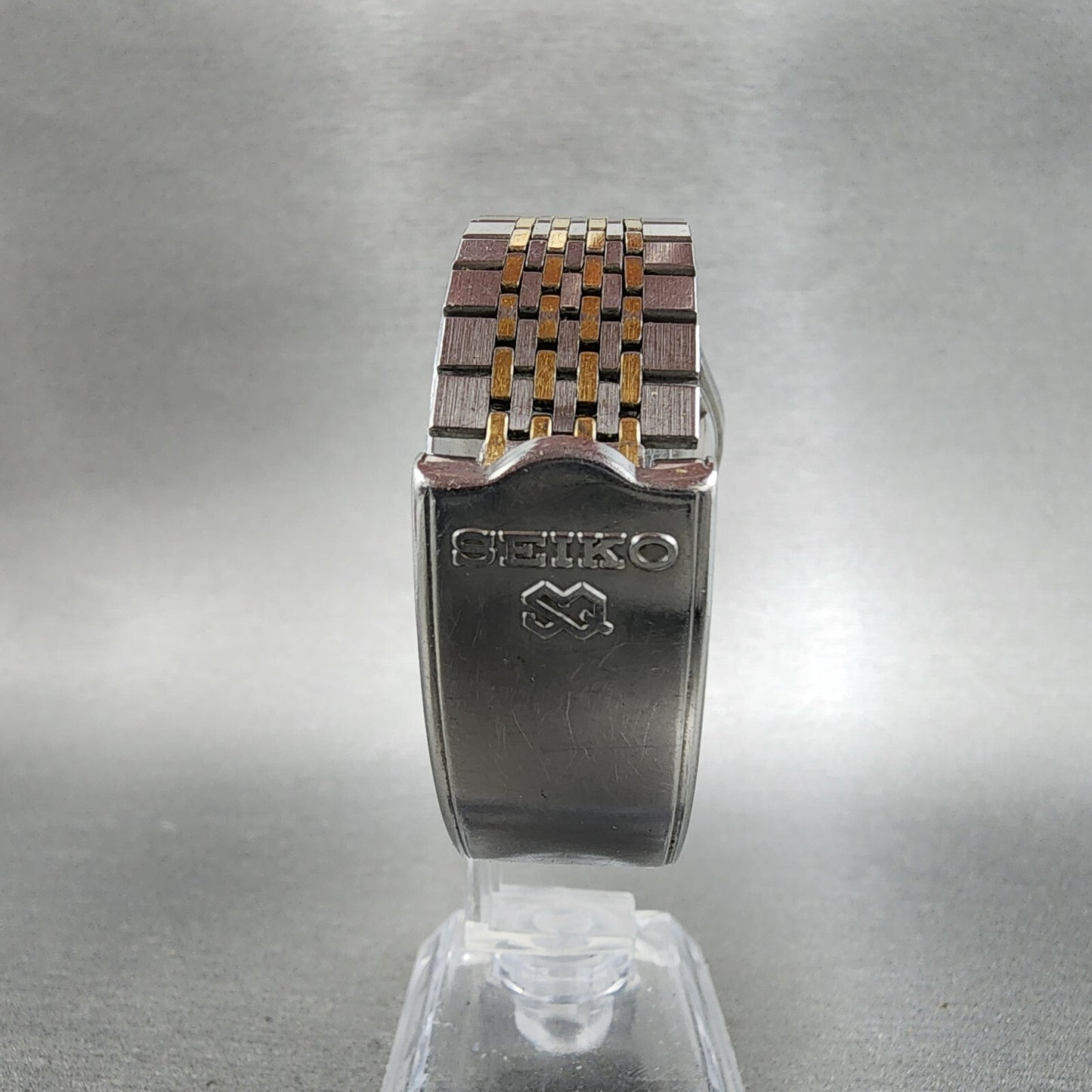 Seiko SQ Watch Men 35mm Gray Dial Two Tone Daydate Round 82238009 PARTS12