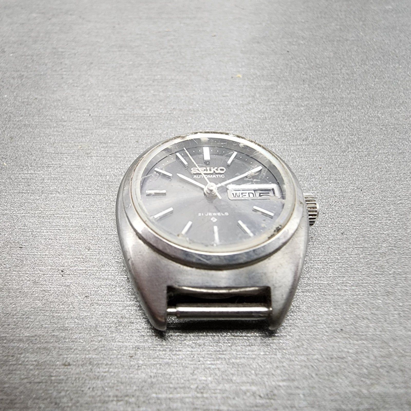 Seiko Automatic Watch Women 24mm Gray Dial Silver Tone Daydate 27060070 PARTS3