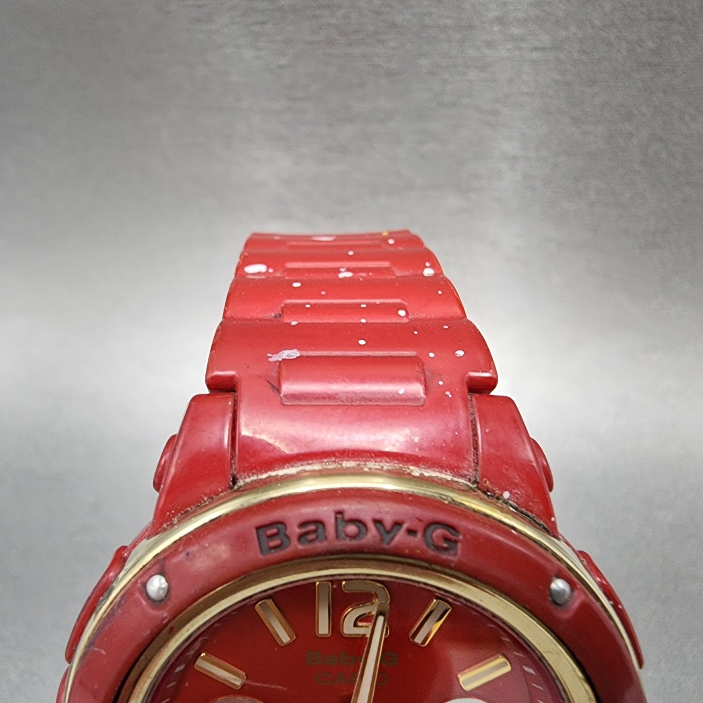Casio BabyG Watch Women 43mm Analog Digital Red Tone Alarm Chrono New Batt4