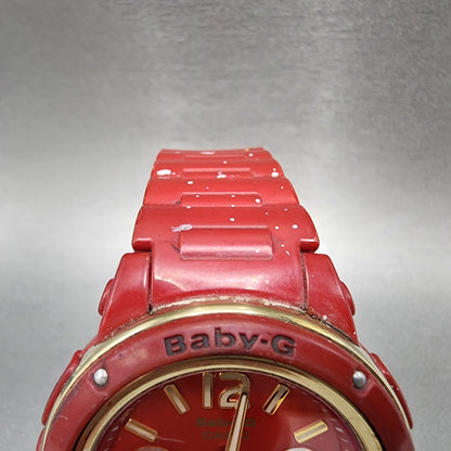Casio BabyG Watch Women 43mm Analog Digital Red Tone Alarm Chrono New Batt4