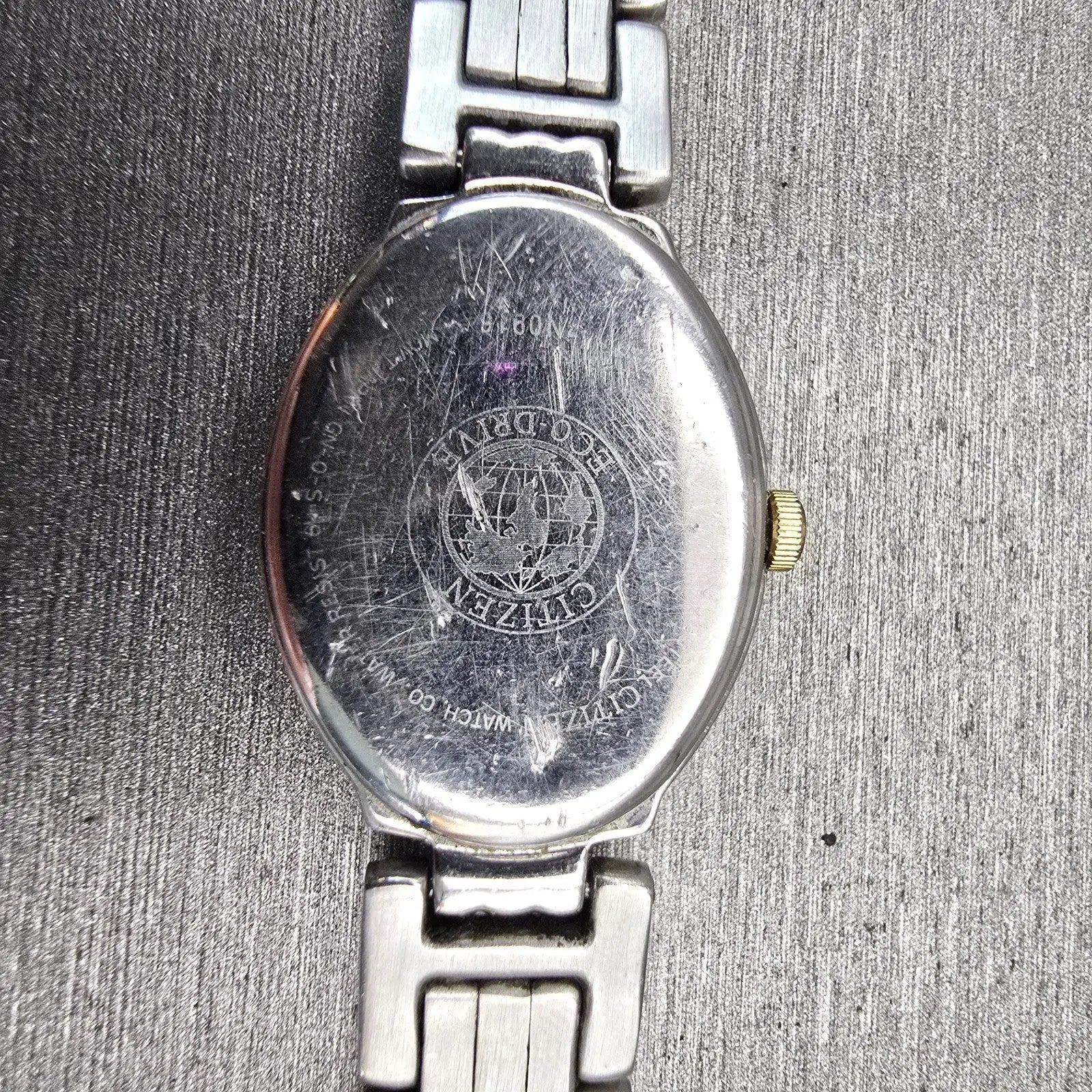 Citizen Eco-Drive Watch Women 17mm MOP Dial Silver Tone Gemmed B023-S039214 Runs10