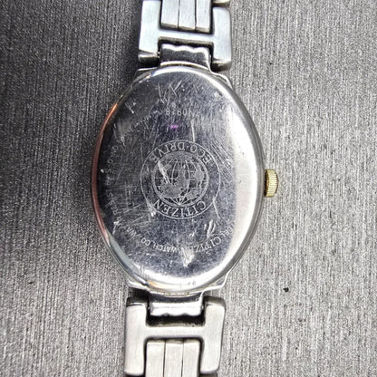 Citizen Eco-Drive Watch Women 17mm MOP Dial Silver Tone Gemmed B023-S039214 Runs10