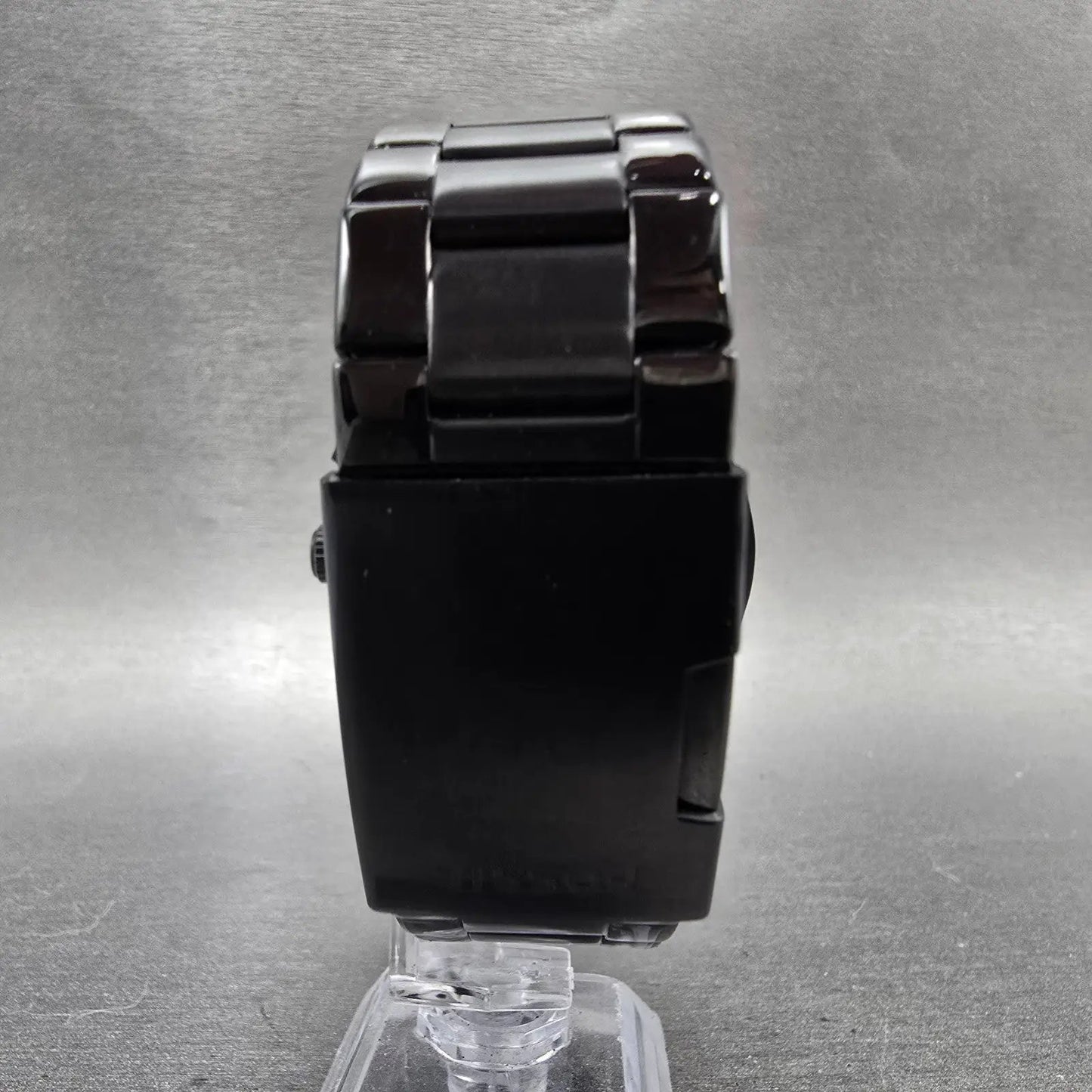 Fossil Watch Men 50mm Black Dial Black Tone Daydate Round BQ2532 New Battery7