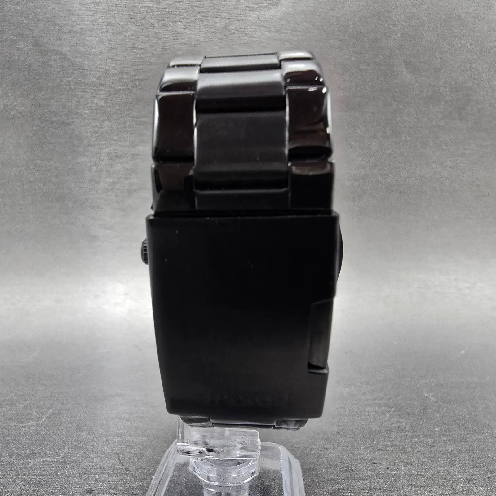Fossil Watch Men 50mm Black Dial Black Tone Daydate Round BQ2532 New Battery7