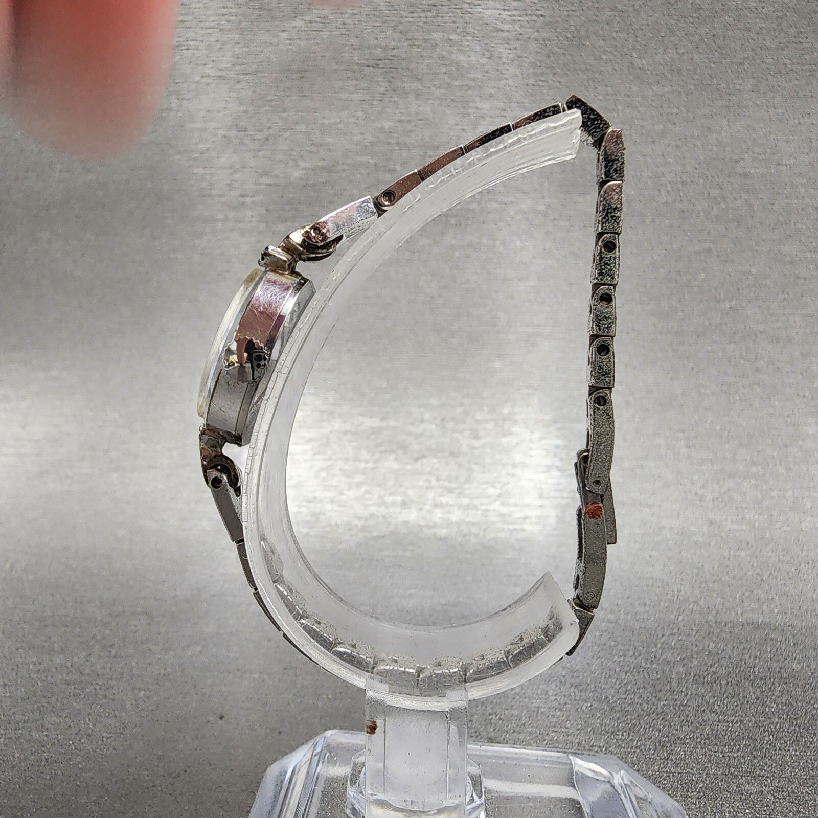 Seiko Solar Watch Women 15mm White Dial Silver Tone Manual 107840 Runs6