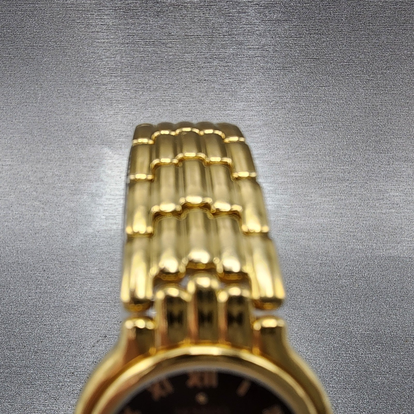 Movado Watch Women 24mm Black Dial Gold Tone 87.25.820 Round New Battery4