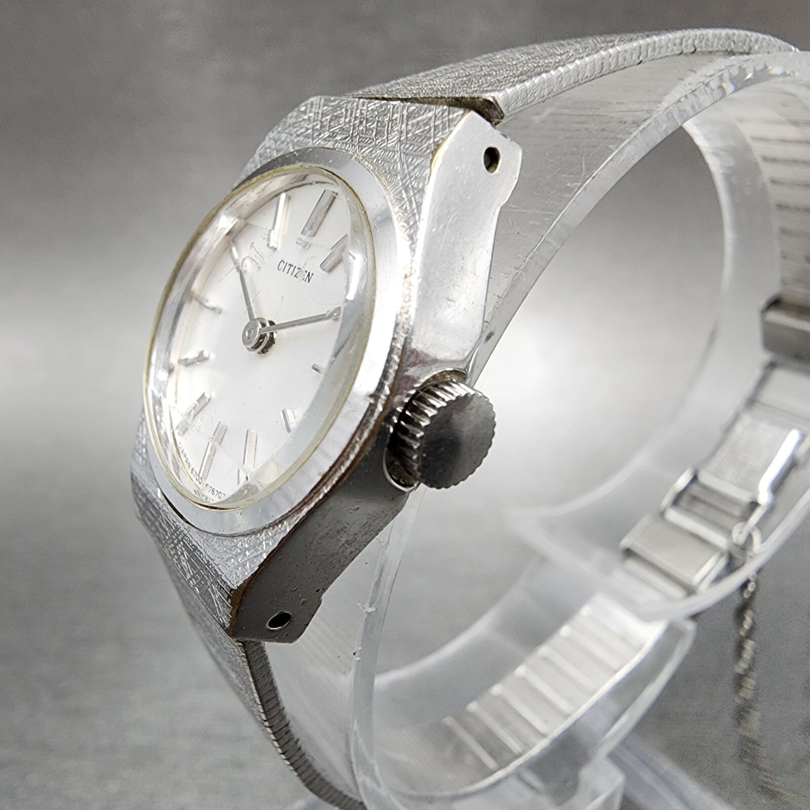 Citizen Watch Women 20mm White Dial Silver Tone Manual Round 46754522