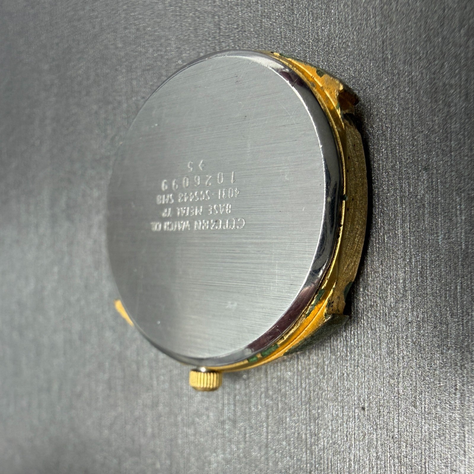 Citizen CQ Watch 32mm Black Dial Gold Tone Round PARTS!! 4031-S05448 New Battery9