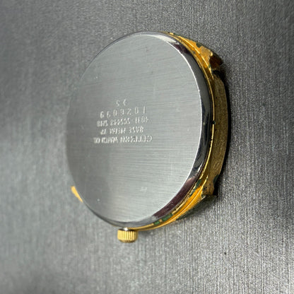 Citizen CQ Watch 32mm Black Dial Gold Tone Round PARTS!! 4031-S05448 New Battery9