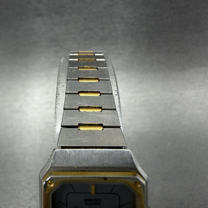 Seiko Tank Watch Women 20mm Silver Dial Two Tone Rectangle 14285089 New Battery4