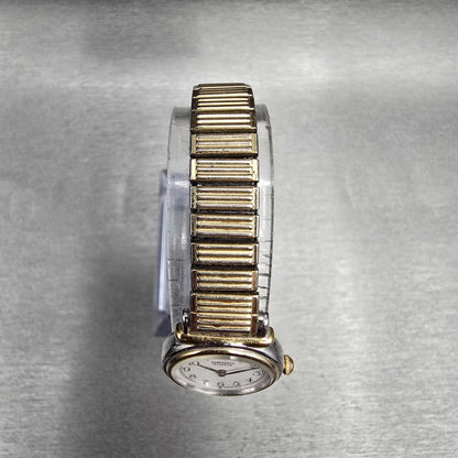 Seiko Watch Women 19mm White Dial Two Tone Round 2Y00-0B19 New Battery Vintage4