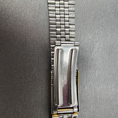 VTG Pulsar Watch Bracelet 19mm Gold Tone Steel Tri Folding Clasp 092MC