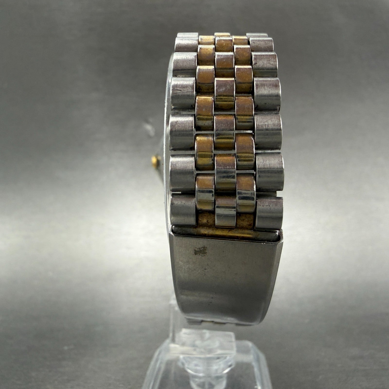 Seiko Watch Men 36mm Gray Dial Two Tone READ!!! Daydate Round 7n43-6a09 New Batt7