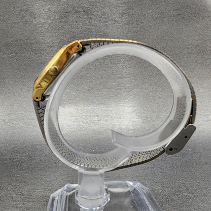 Seiko Tank Watch Women 20mm Black Dial Gold Tone Rectangle 8Y215010 New Battery6