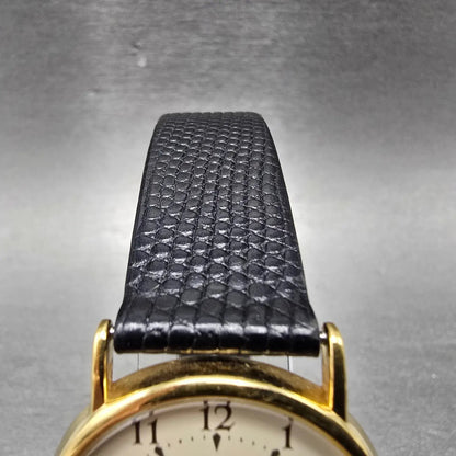 Seiko Watch Men 32mm Cream Dial Gold Tone Round 5Y30-7009 PARTS Vintage5