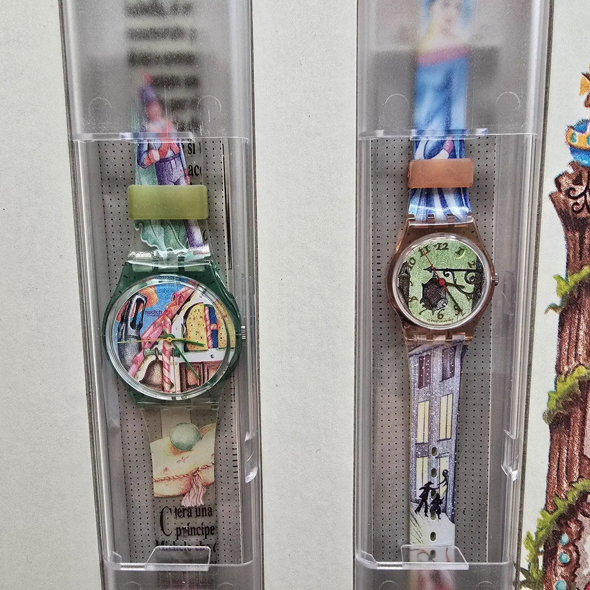 Swatch Once Upon a Time Boston 1993 Watch Set LP114 GG123 New Battery NOS6