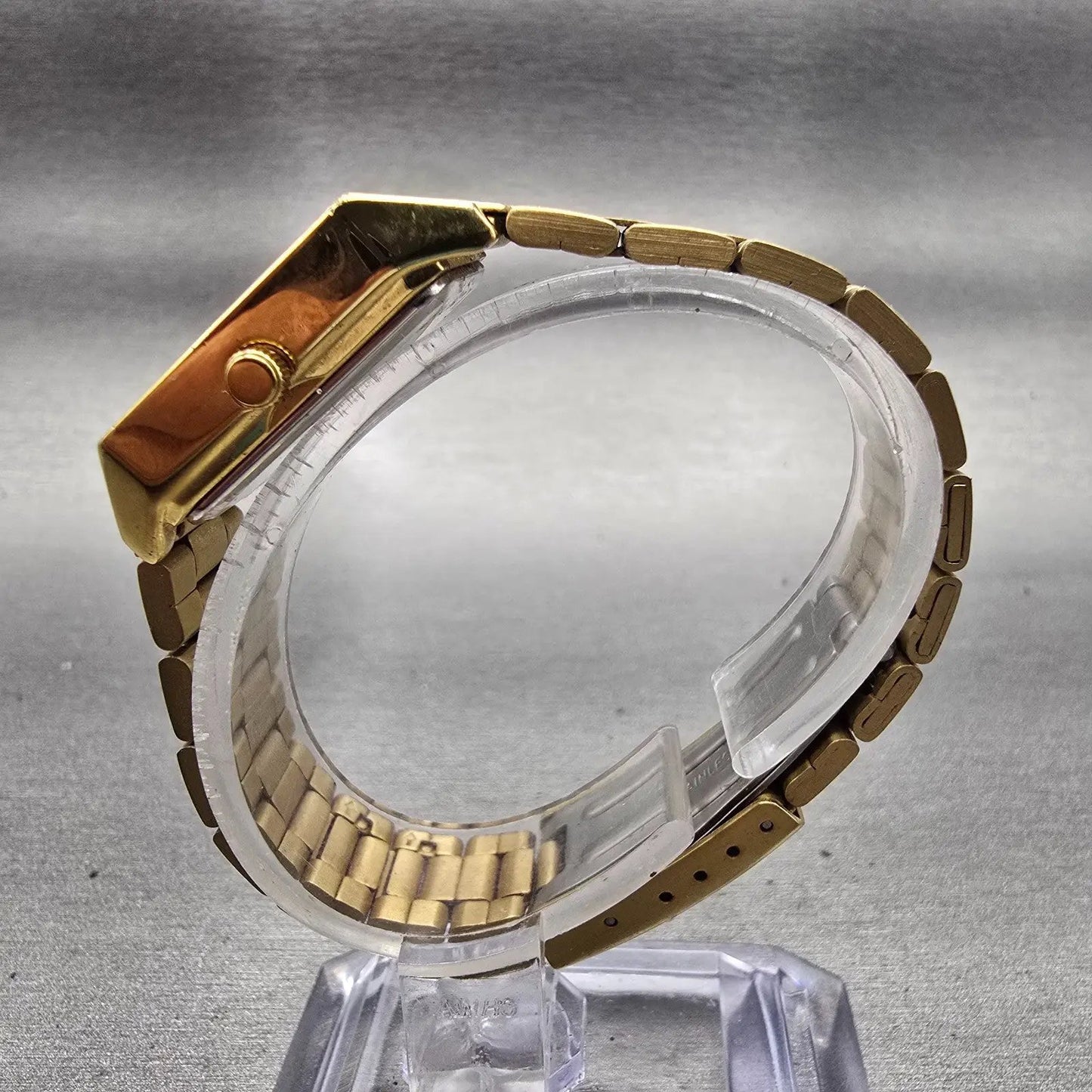 Casio Tank Watch Women 22mm Silver Dial Gold Tone Rectangle LTP-V007 New Battery6