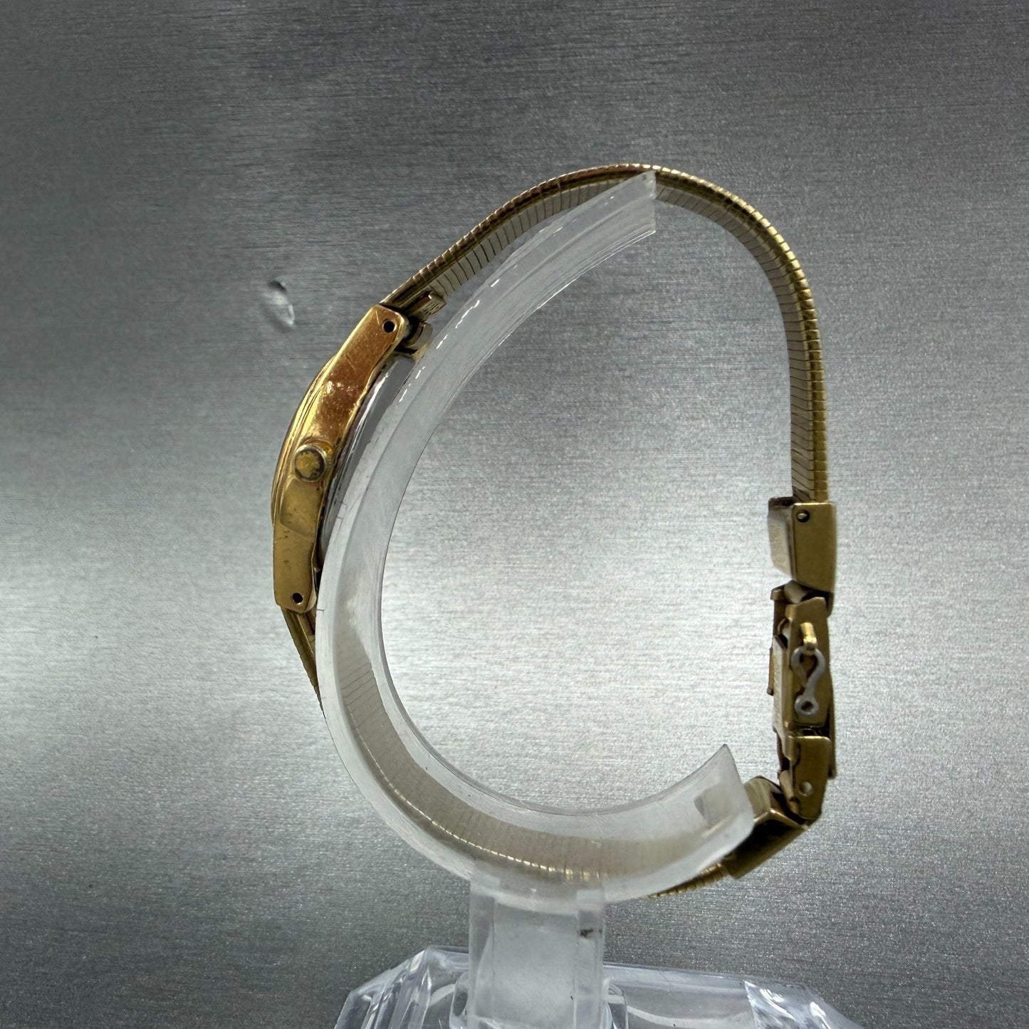 Seiko Watch Women 19mm Champagne Dial Gold Tone Round V401-1819 New Battery VTG6