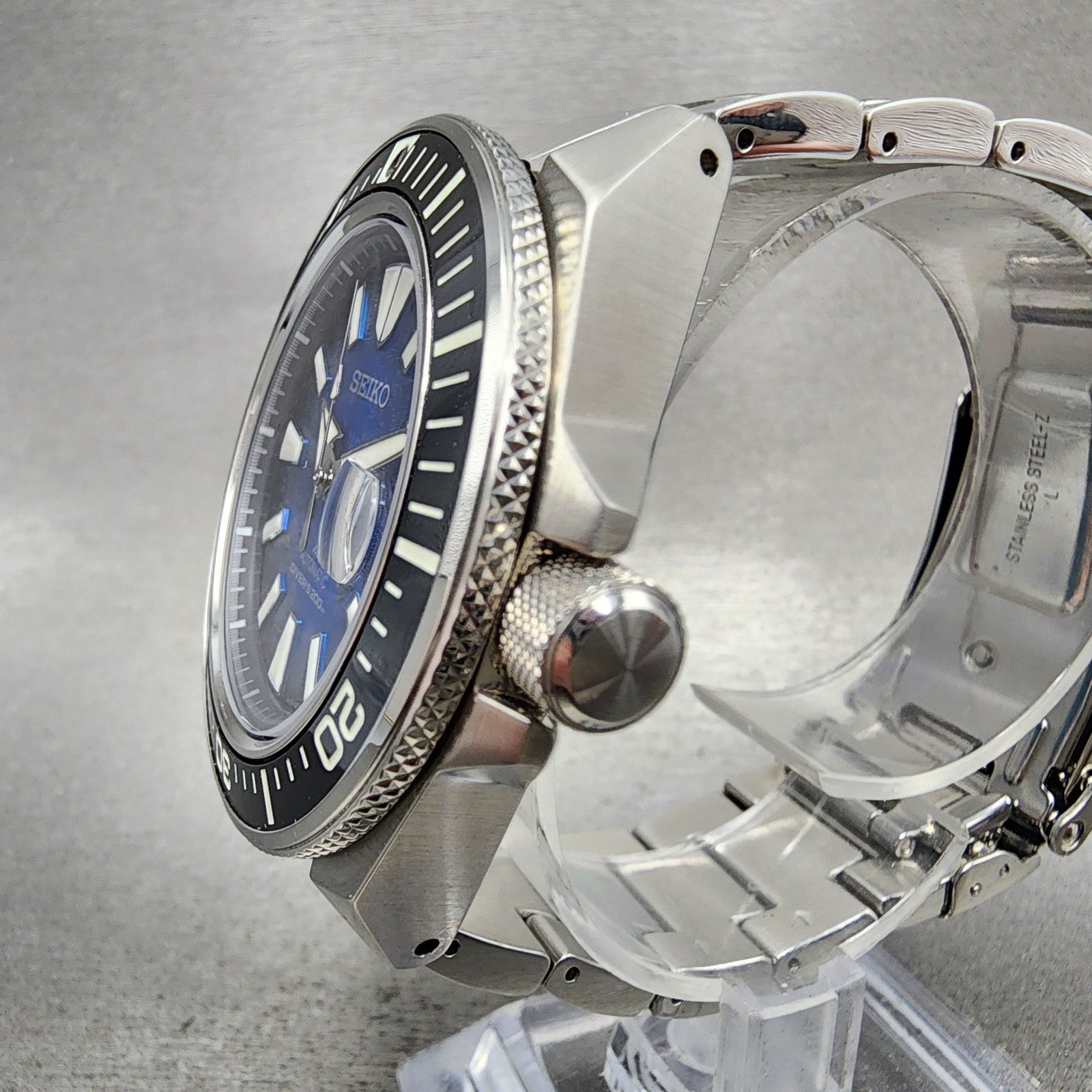 Seiko Prospex Save The Ocean Samurai Watch Men 44mm Blue Dial Steel Date Auto3