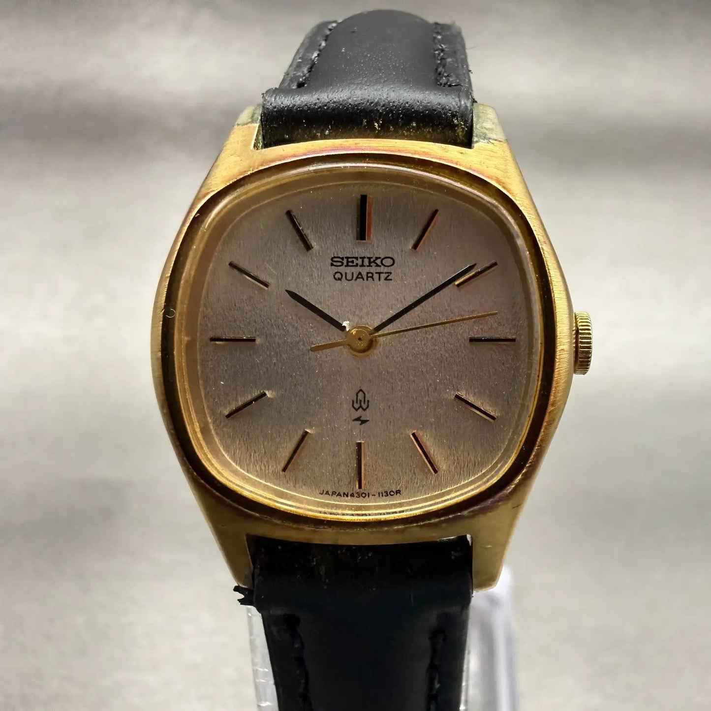 Seiko Watch Women 23mm Silver Dial Gold Tone Oval 4301-5000 New Battery Vintage0