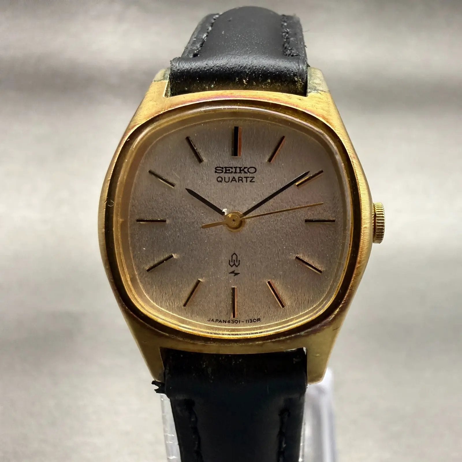 Seiko Watch Women 23mm Silver Dial Gold Tone Oval 4301-5000 New Battery Vintage0