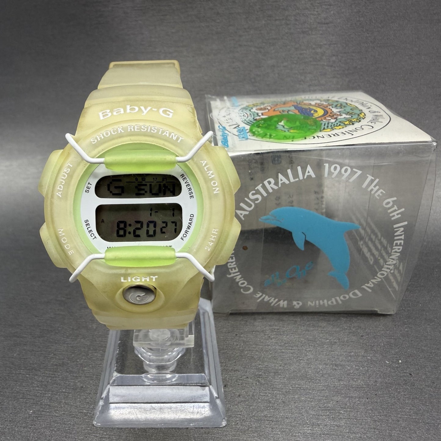 Casio baby G Watch Women 39mm Digital Clear Alarm Chrono BG-350K new battery0