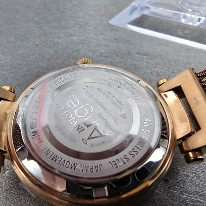 Invicta Angel Watch Women 36mm Pink Dial Rose Gold Tone Daydate 28920 NewBattery9