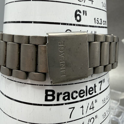 Casio Lineage Watch Men 35mm Silver Dial Titanium Date LIN150 New Battery10