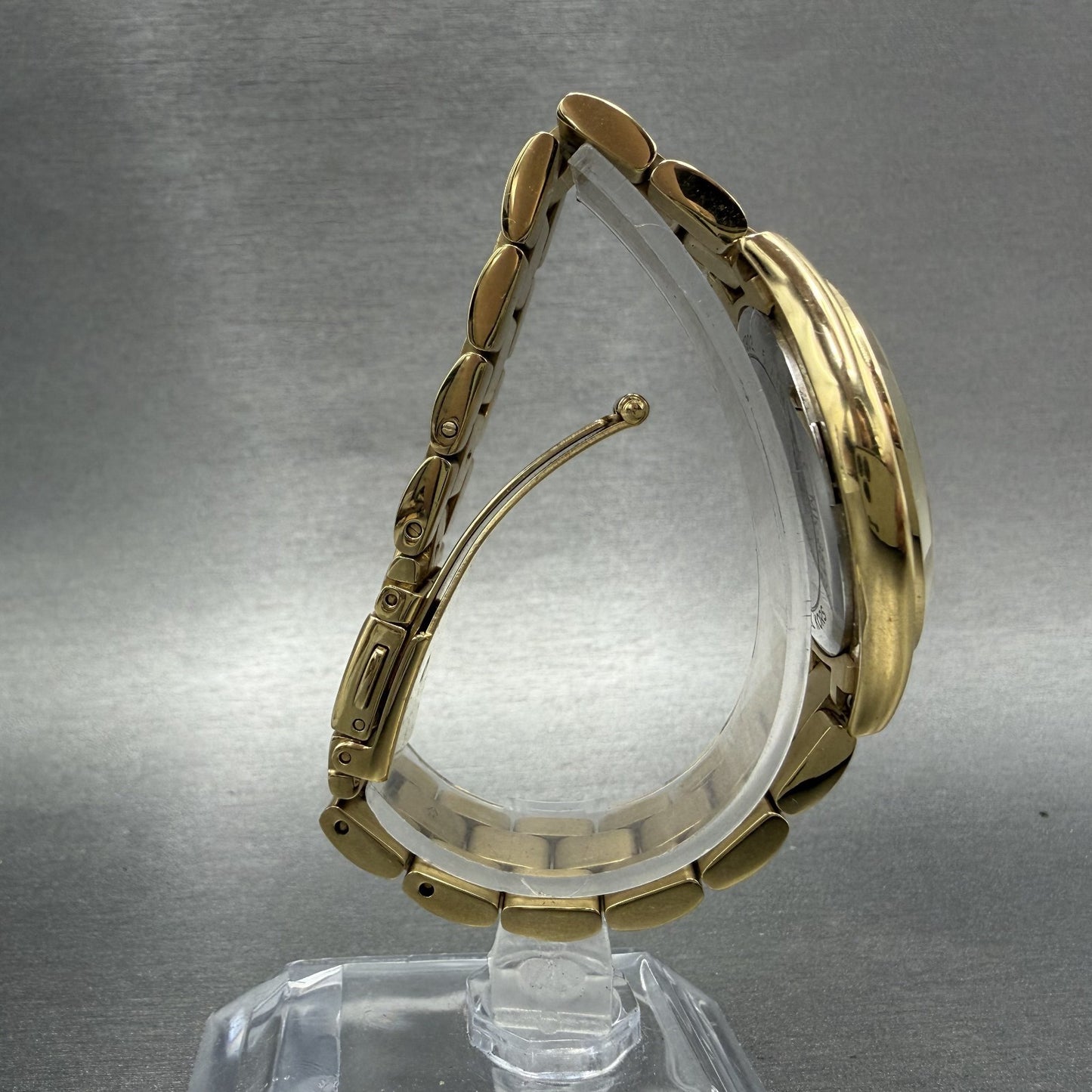 Michael Kors Slim Runway Watch Women 34mm Gold Dial Gold Tone Round New Battery8