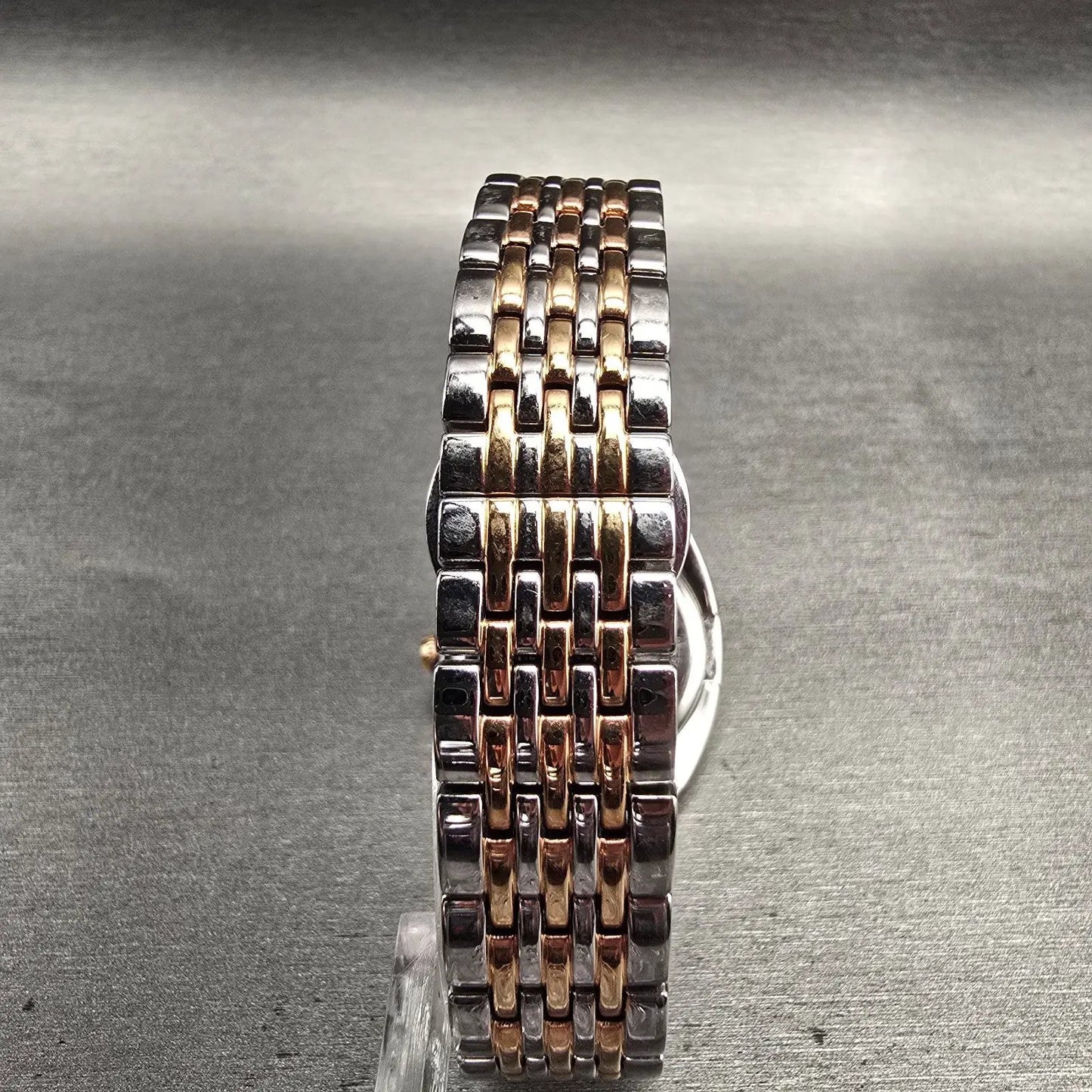 Bulova Watch Women 30mm Brown Dial Two Tone Gemmed Oval 98R230 New Battery7