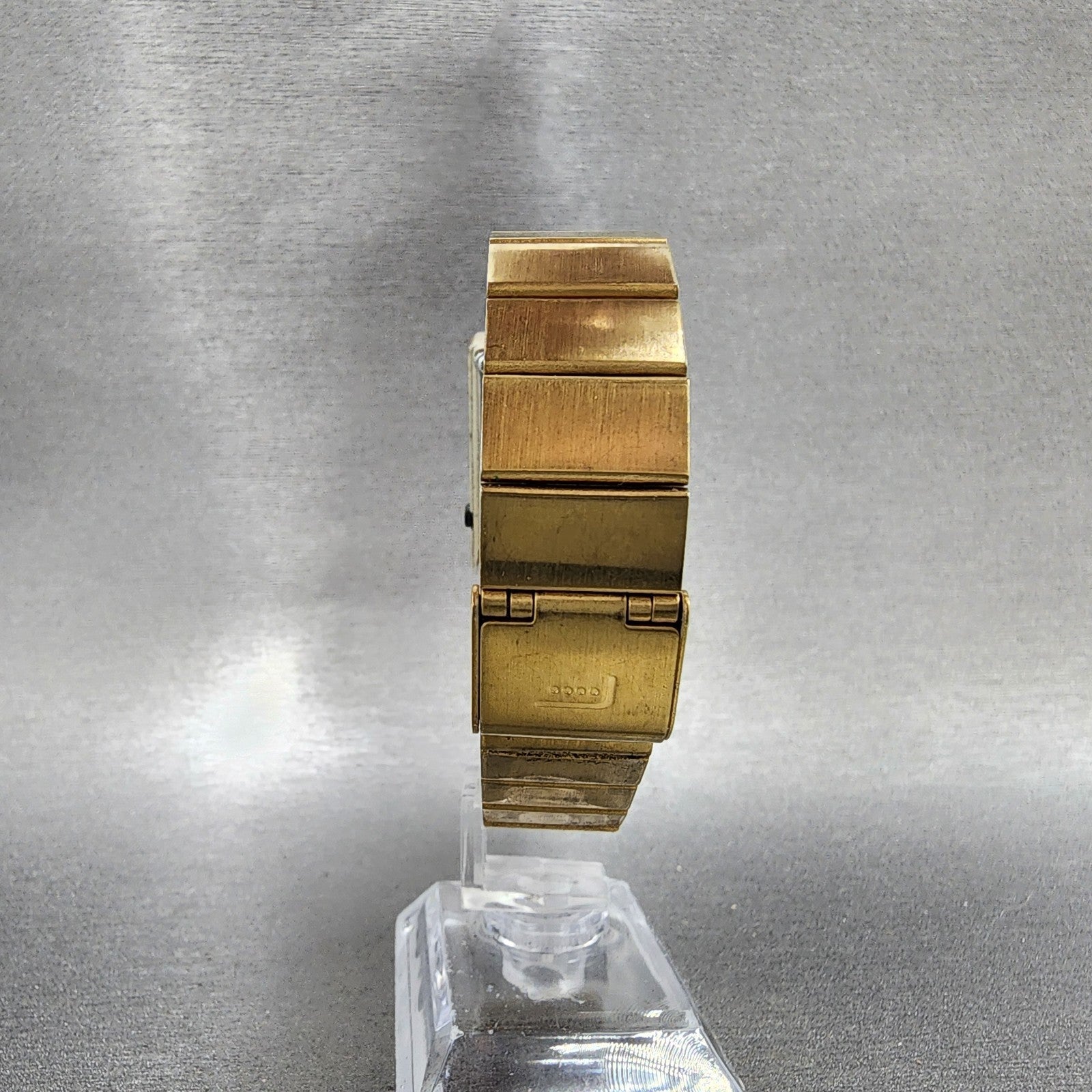 Casio Futurist Watch Women 21mm Digital Black Dial Gold Tone Rectangle New Batt7