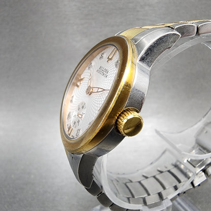 Bulova Accutron Watch Women 31mm White Dial Two Tone Small Seconds Round New Bat2