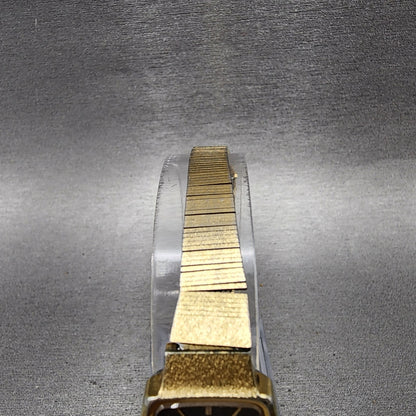 Seiko Tank Watch Women 18mm Brown Dial Gold Tone Rectangle 23205229 New Battery4