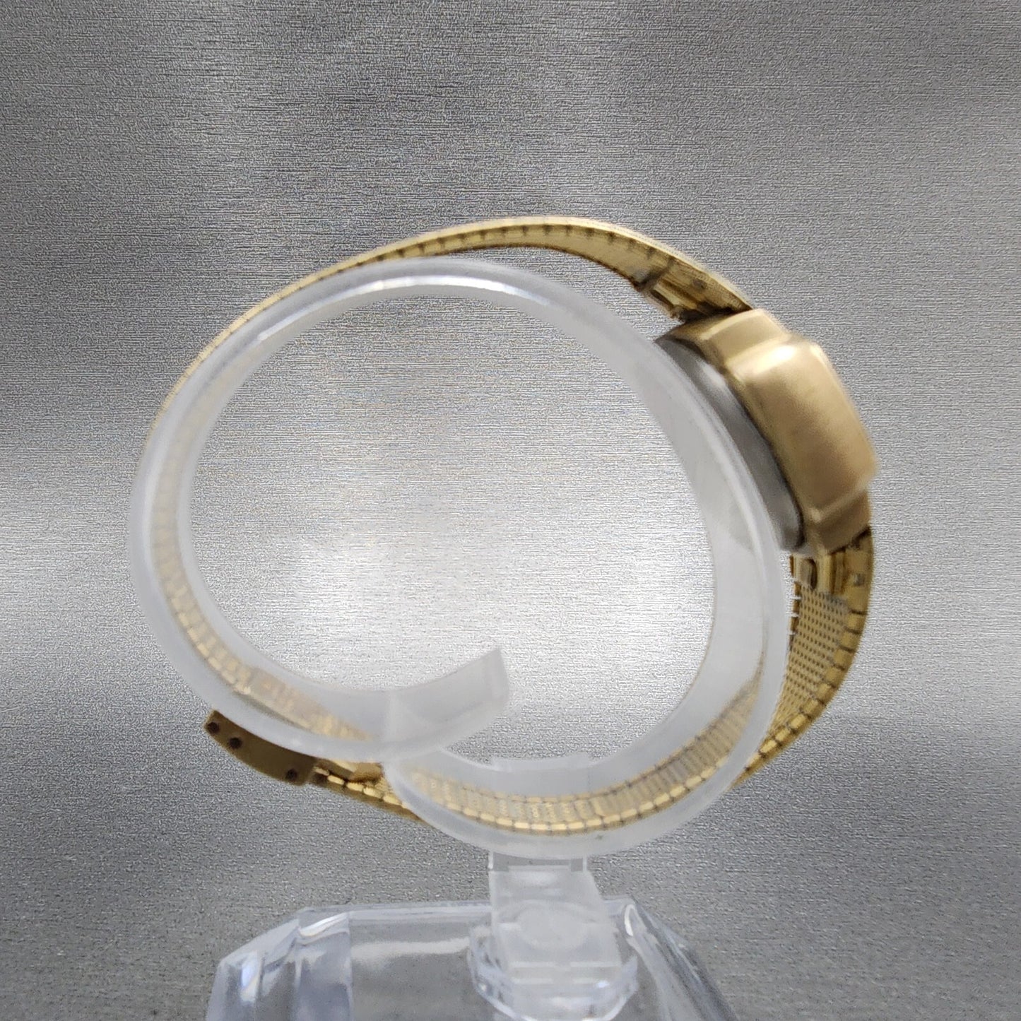 Hamilton Digital Watch Women 23mm LCD Brown Dial Gold Tone PARTS9