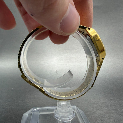 Seiko Digital Watch Women 23mm Champagne Dial Gold Tone L221-5059 New Battery8