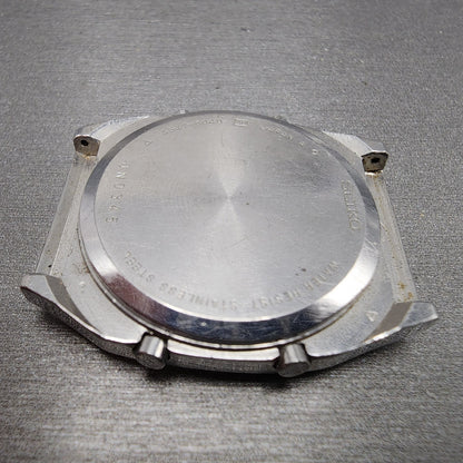 Seiko Digital Watch Men 32mm LCD Silver Tone Alarm Chronograph A547-5040 PARTS
