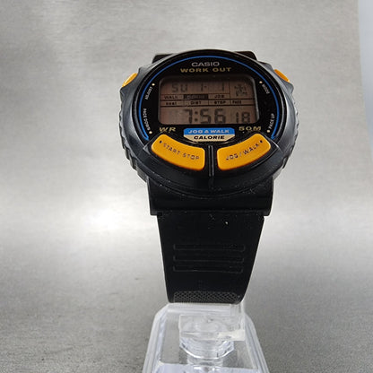 Casio Work Out JC10 Watch Men 41mm Digital Black Tone Alarm Chrono New BatteryA5