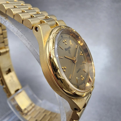 Nivada Watch Women 23mm Gold Dial Gold Tone Round N5700 PARTS4