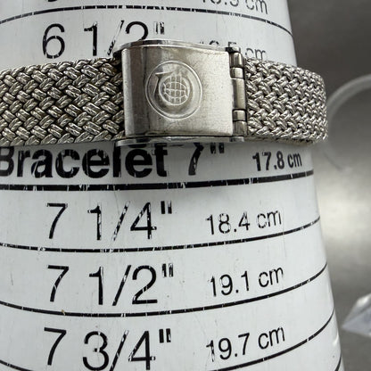 Cyma Watch Women 21mm Silver Dial Silver Tone Rectangle Mesh 706 New Battery10