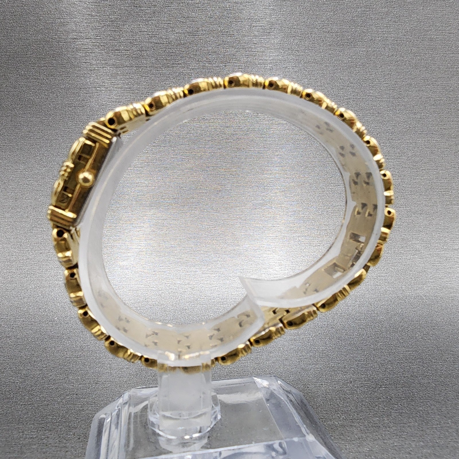 Citizen Elegance Tank Watch Women 14mm MOP Dial Gold Tone Flip Cover NewBattery7