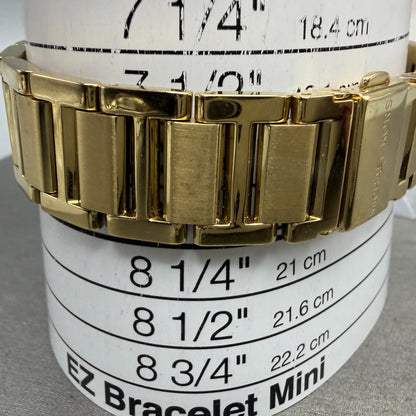 Michael Kors Hartman Watch Women 38mm Pink Dial Gold Tone Round MK-3520 New Batt10