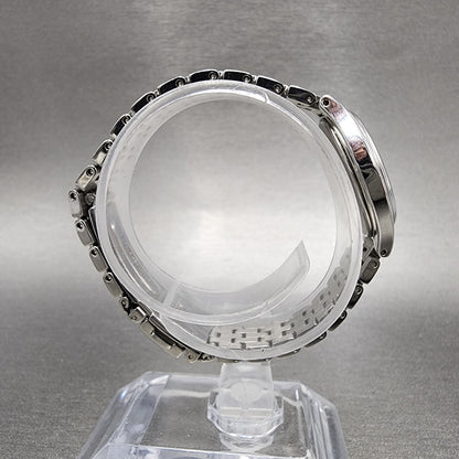 Seiko Solar Watch Women 20mm White Dial Steel Oval V114-0AA0 PARTS