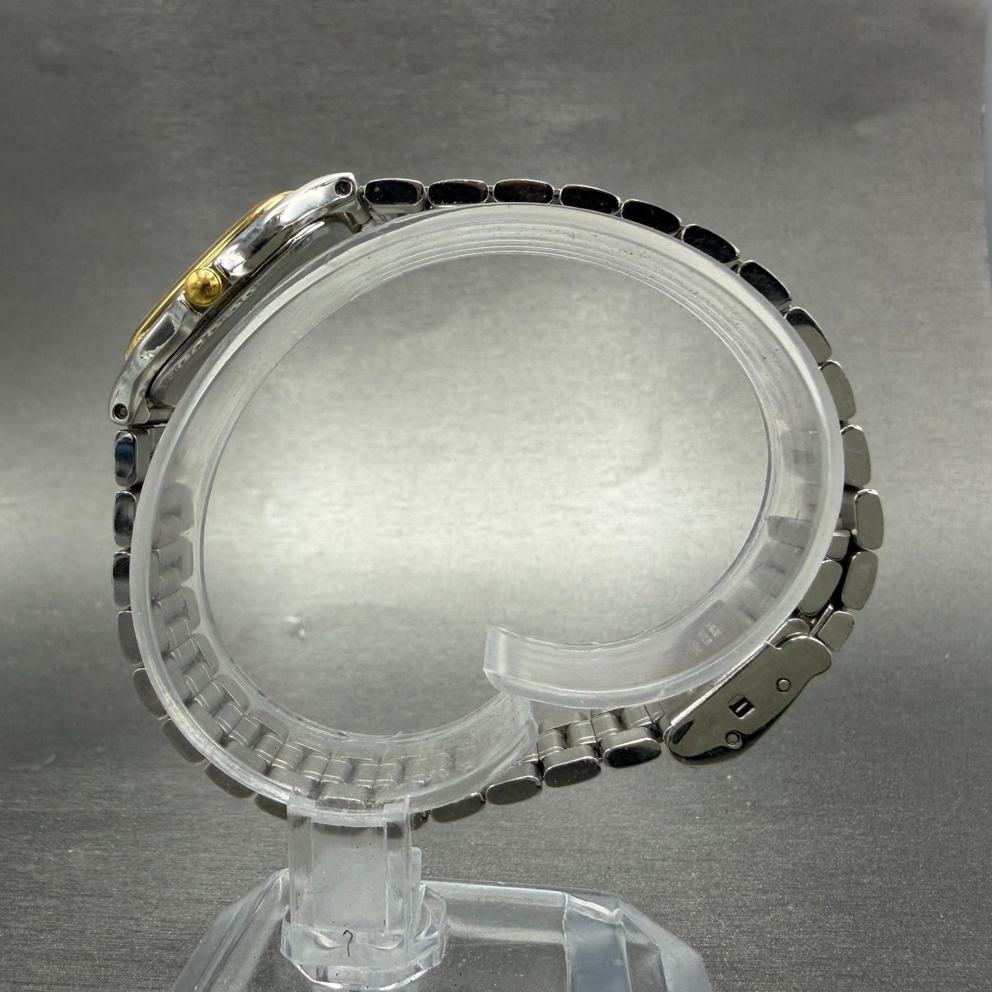 Seiko Tank Watch 22mm Women Champagne Dial Two Tone 4J41-5030 New Battery6