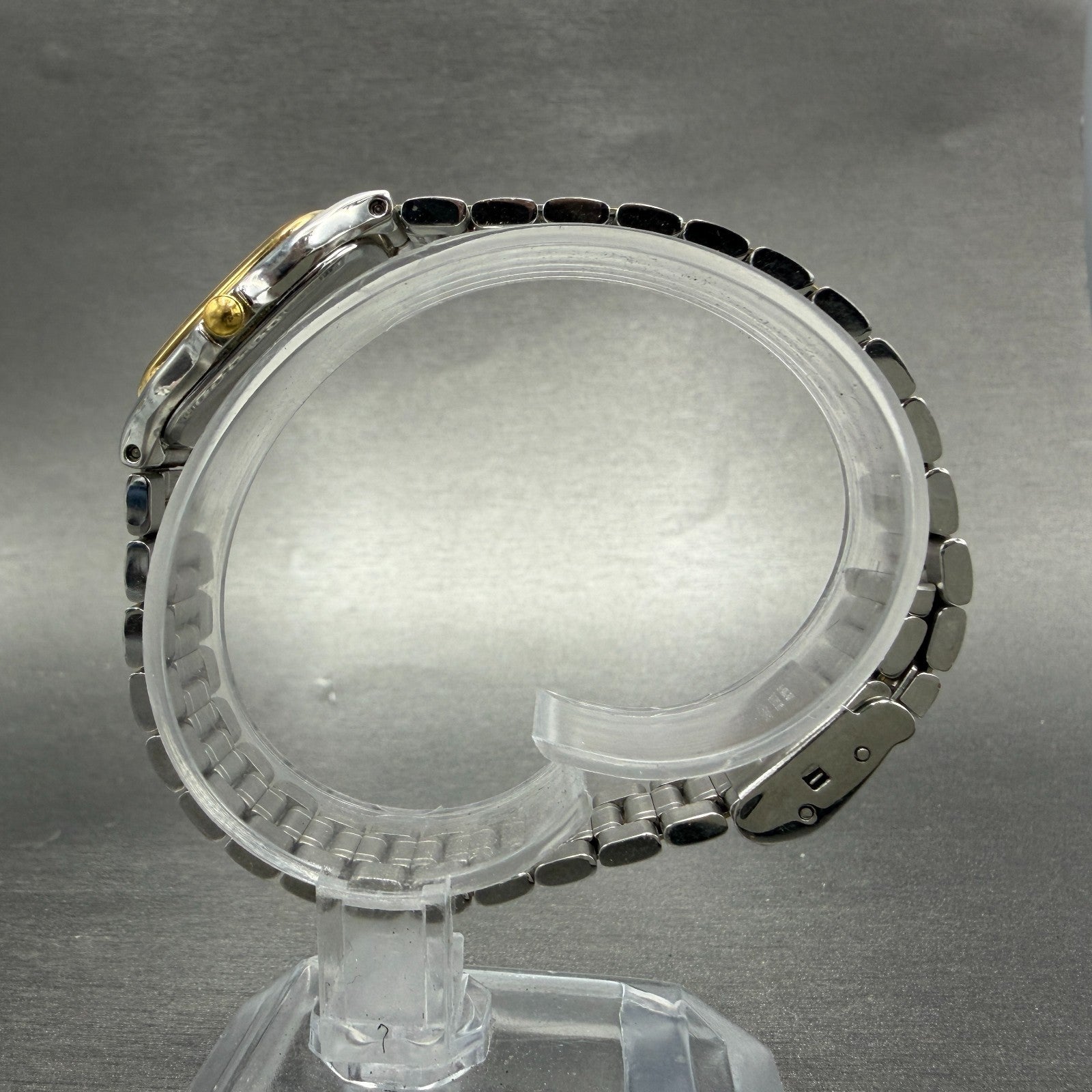 Seiko Tank Watch 22mm Women Champagne Dial Two Tone 4J41-5030 New Battery6