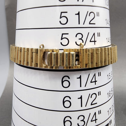Seiko Tank Watch Women 18mm Black Dial Gold Tone Manual 114750 Runs10