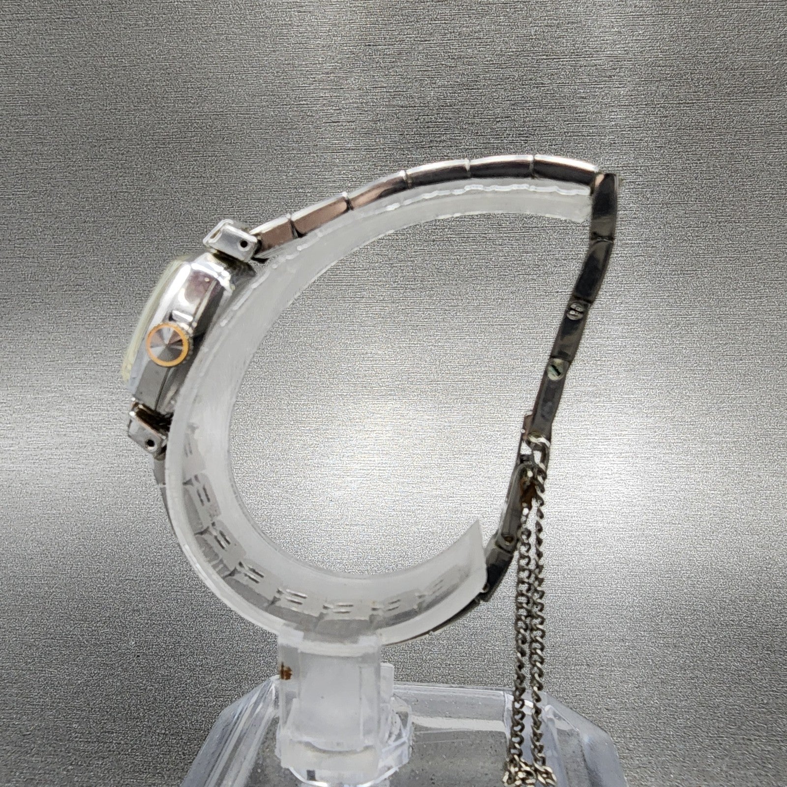 Seiko Solar Watch Women 15mm White Dial White Gold Plated Diamonds Manual Wind6